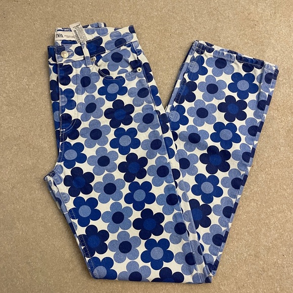 Zara Denim - Zara Straight Leg Floral Pants